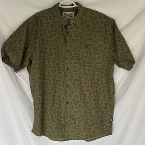 Howler Brothers Olive Patterned Casual Shirt